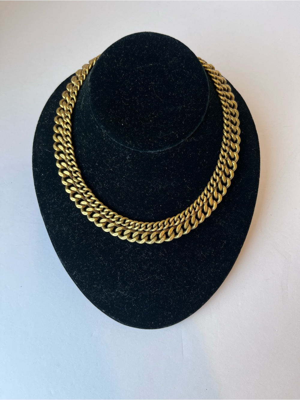 Vintage Coro Gold Tone Chunky Chain Choker Necklace